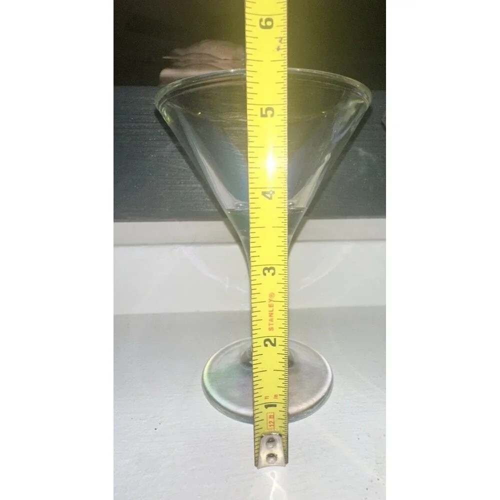 Vintage Set Of 2 Iridescent Martini Glasses
